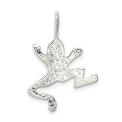 Sterling Silver 925 Frog Charm with Polished Anti-Tarnish Finish