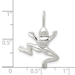 Sterling Silver 925 Frog Charm with Polished Anti-Tarnish Finish