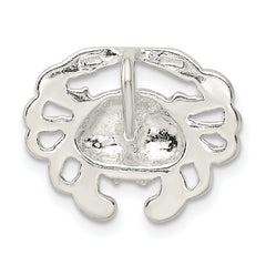 Sterling Silver 925 Crab Slide Charm with Polished Anti-Tarnish Finish