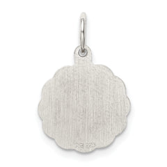 Sterling Silver Rhodium-plated Wedding Bells Disc Charm