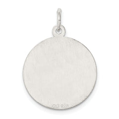 Sterling Silver Rhodium-plated Wedding Bells Disc Charm