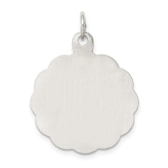 Sterling Silver Rhodium-plated Wedding Bells Disc Charm