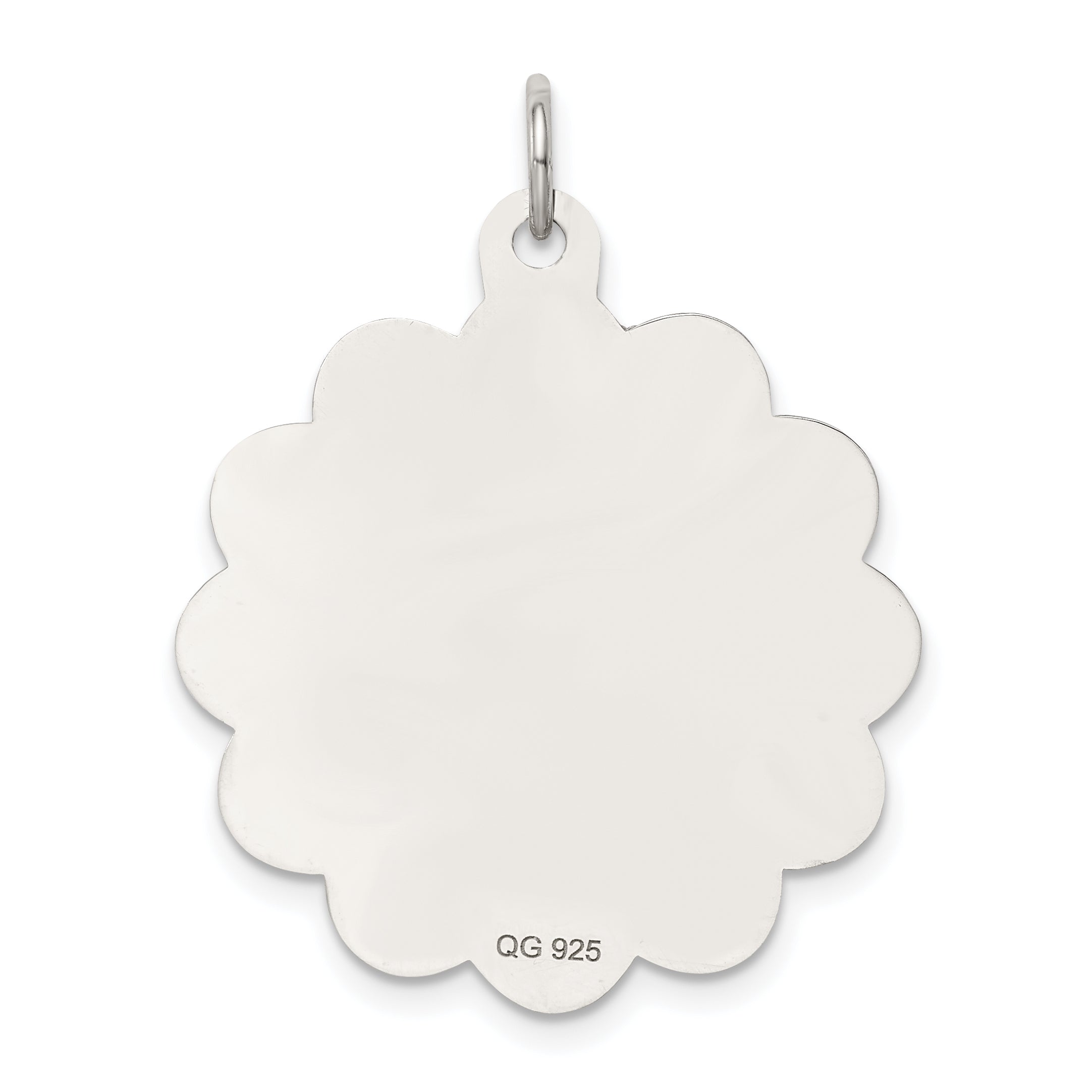 Sterling Silver Rhodium-plated Bride & Groom Disc Charm