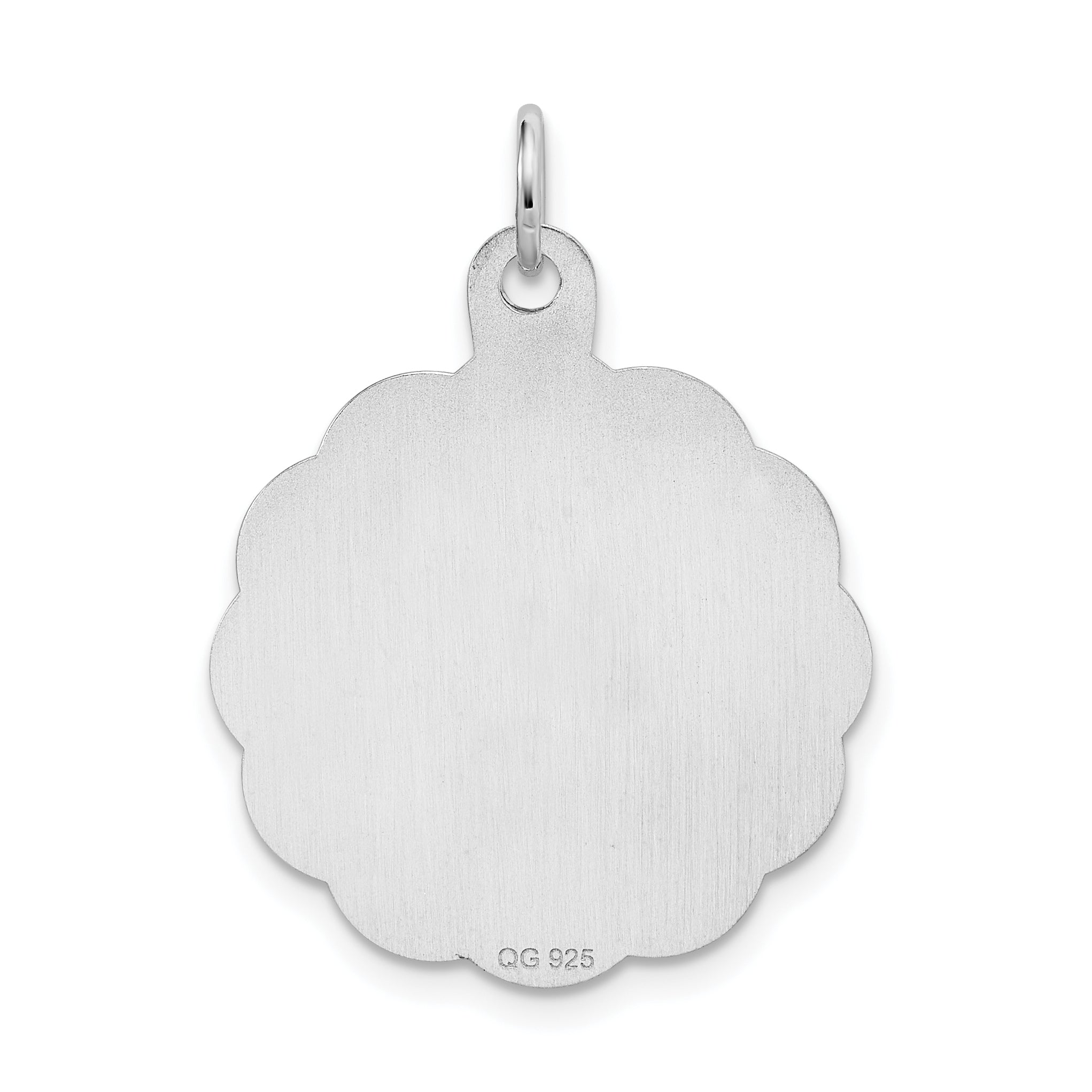 Sterling Silver Rhodium-plated A Date To Remember Disc Charm