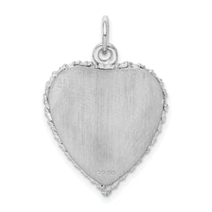 Sterling Silver 925 Engravable Anniversary Charm with Polished Finish