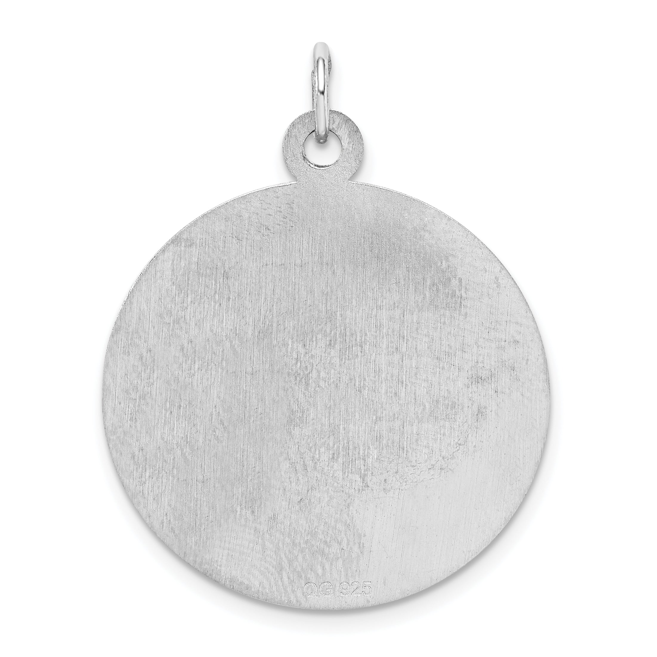 Sterling Silver 925 Happy Anniversary Charm with Rhodium Polish, Elegant Finish