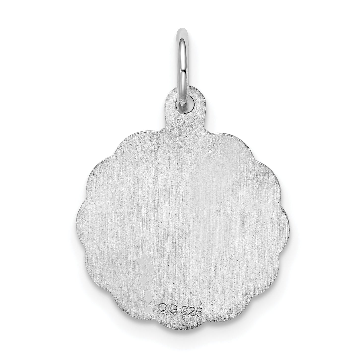 Sterling Silver 925 Best Friend Disc Charm Rhodium-Plated Polished Finish