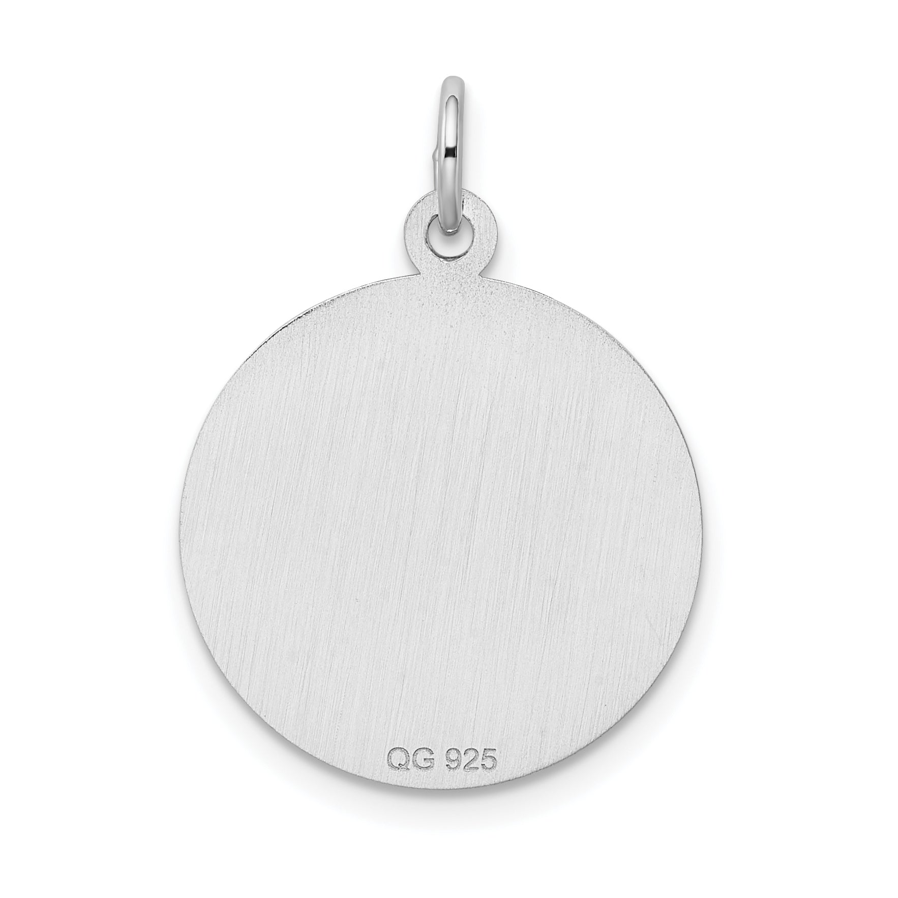 Sterling Silver Rhodium-plated My Best Friend Disc Charm