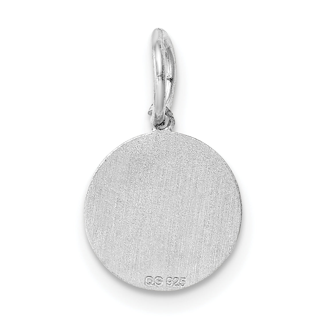 Sterling Silver Rhodium-plated Holy Communion Disc Charm