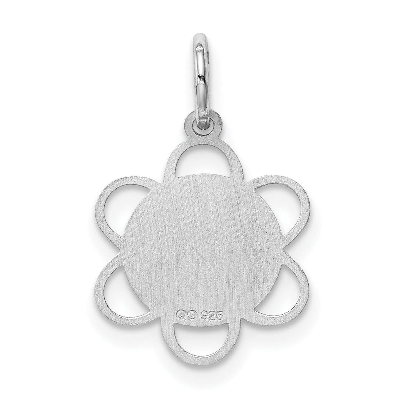 Sterling Silver Rhodium-plated Holy Communion Disc Charm