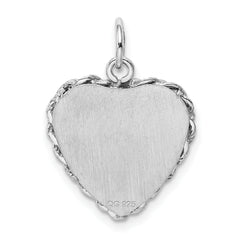 Sterling Silver Rhodium-plated Holy Communion Disc Charm