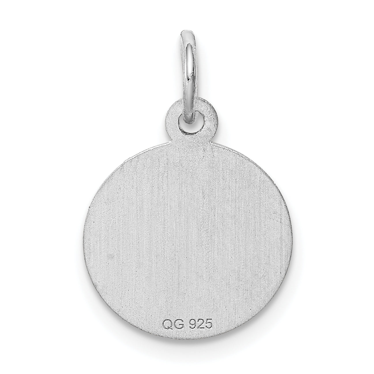 Sterling Silver Rhodium-plated Holy Communion Disc Charm