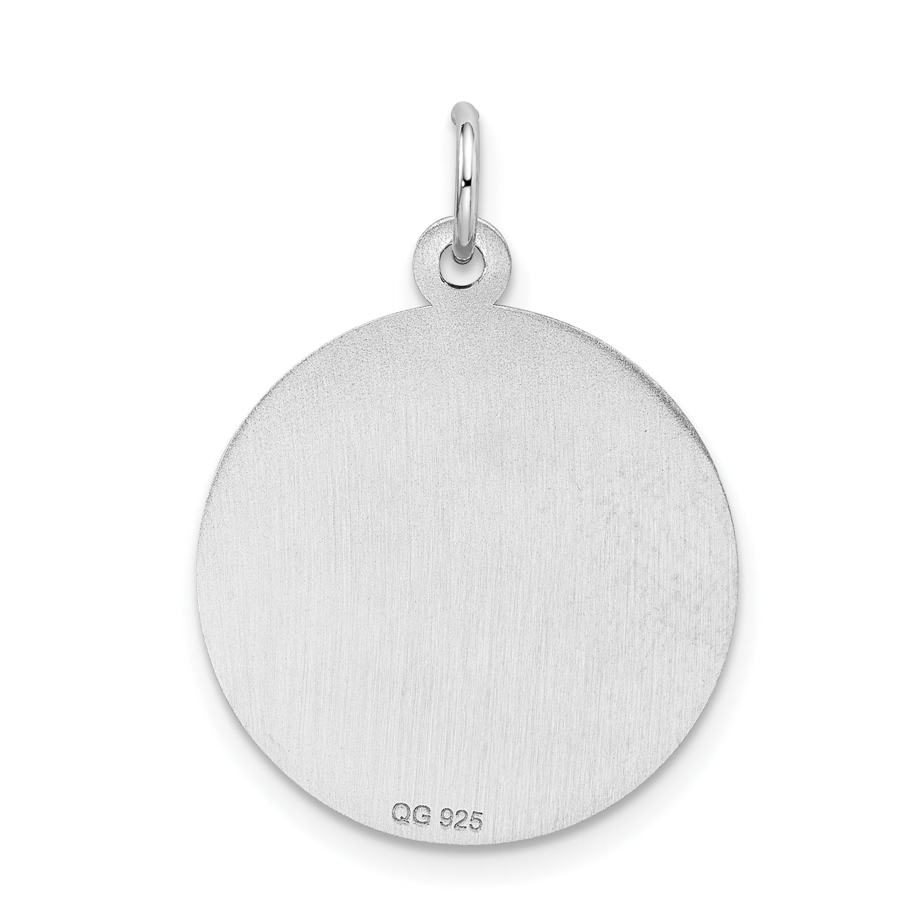 Sterling Silver Rhodium-plated Graduation Day Disc Charm