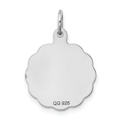 Sterling Silver Rhodium-plated Its a Boy Charm