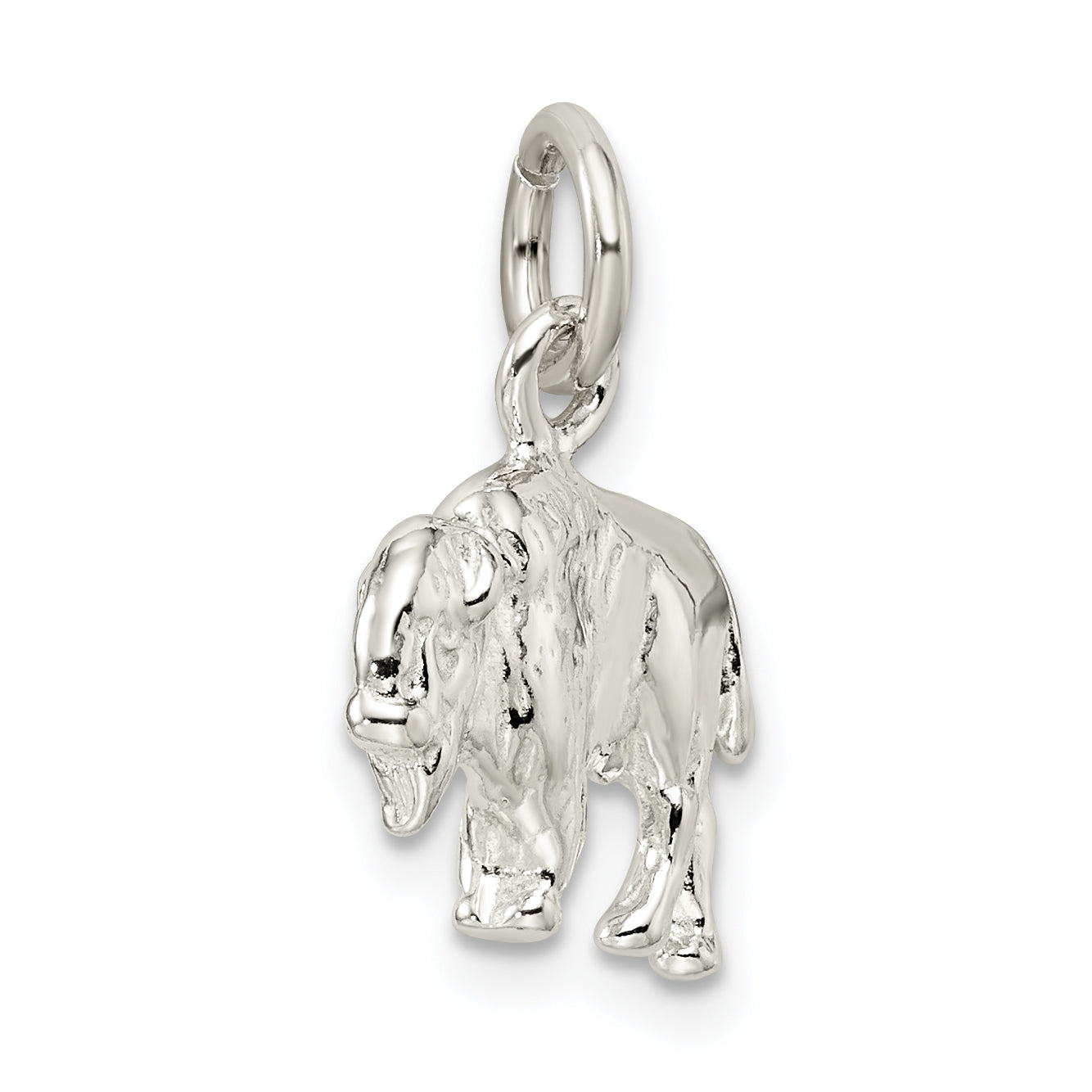 Sterling Silver 3-D Buffalo Charm