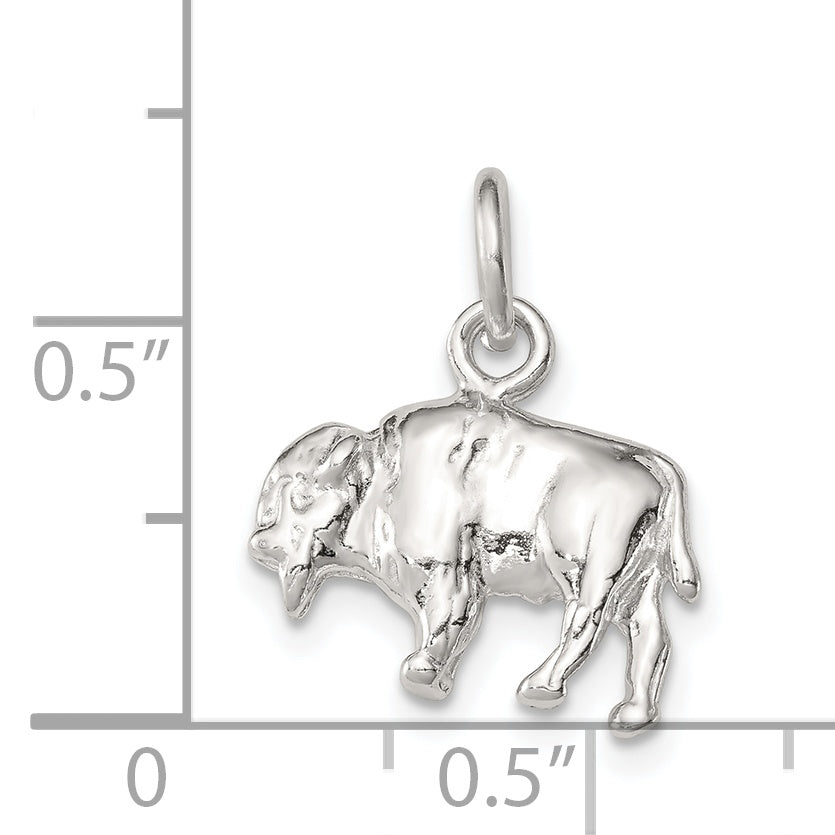 Sterling Silver 3-D Buffalo Charm