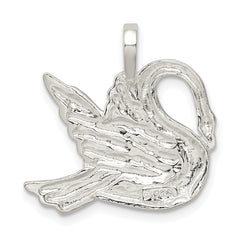 Sterling Silver 925 Swan Charm with Anti-Tarnish Finish Elegant Cast Design