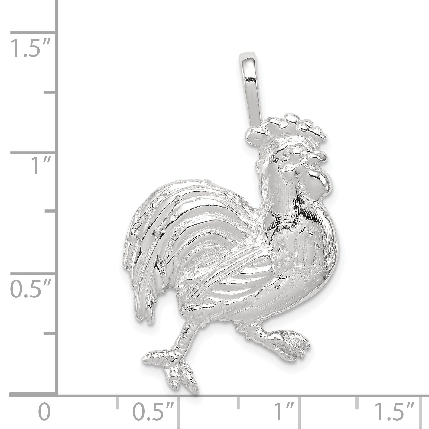 Sterling Silver Rooster Charm