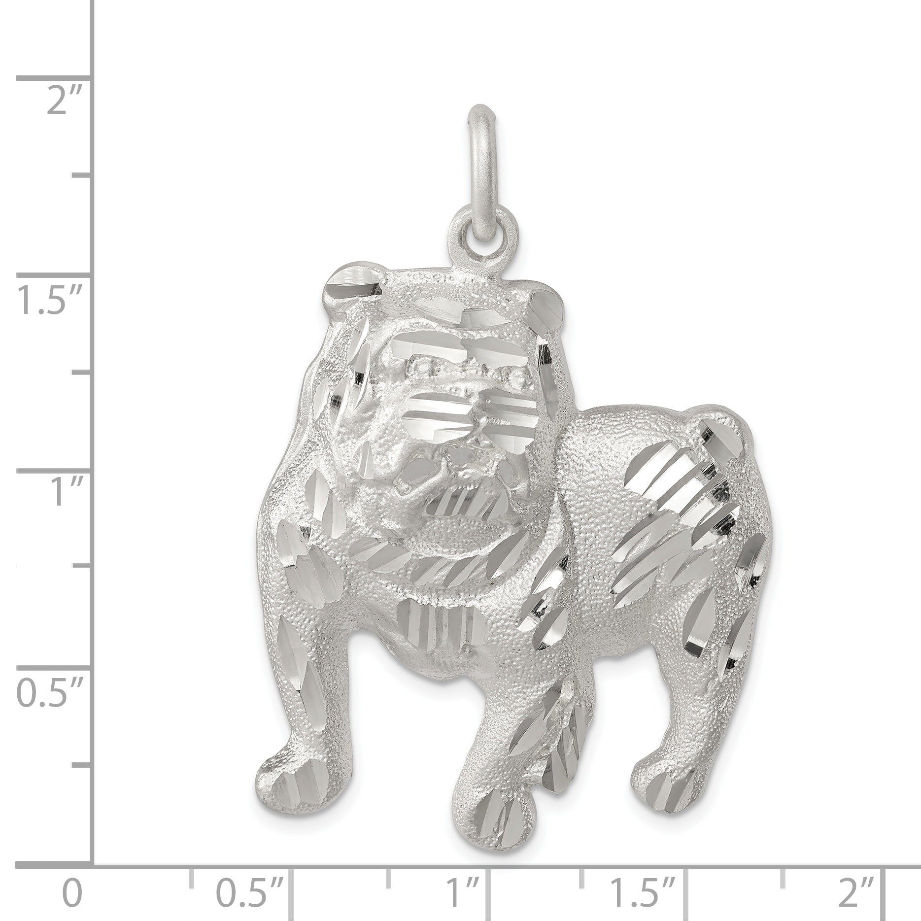 Sterling Silver Bull Dog Charm