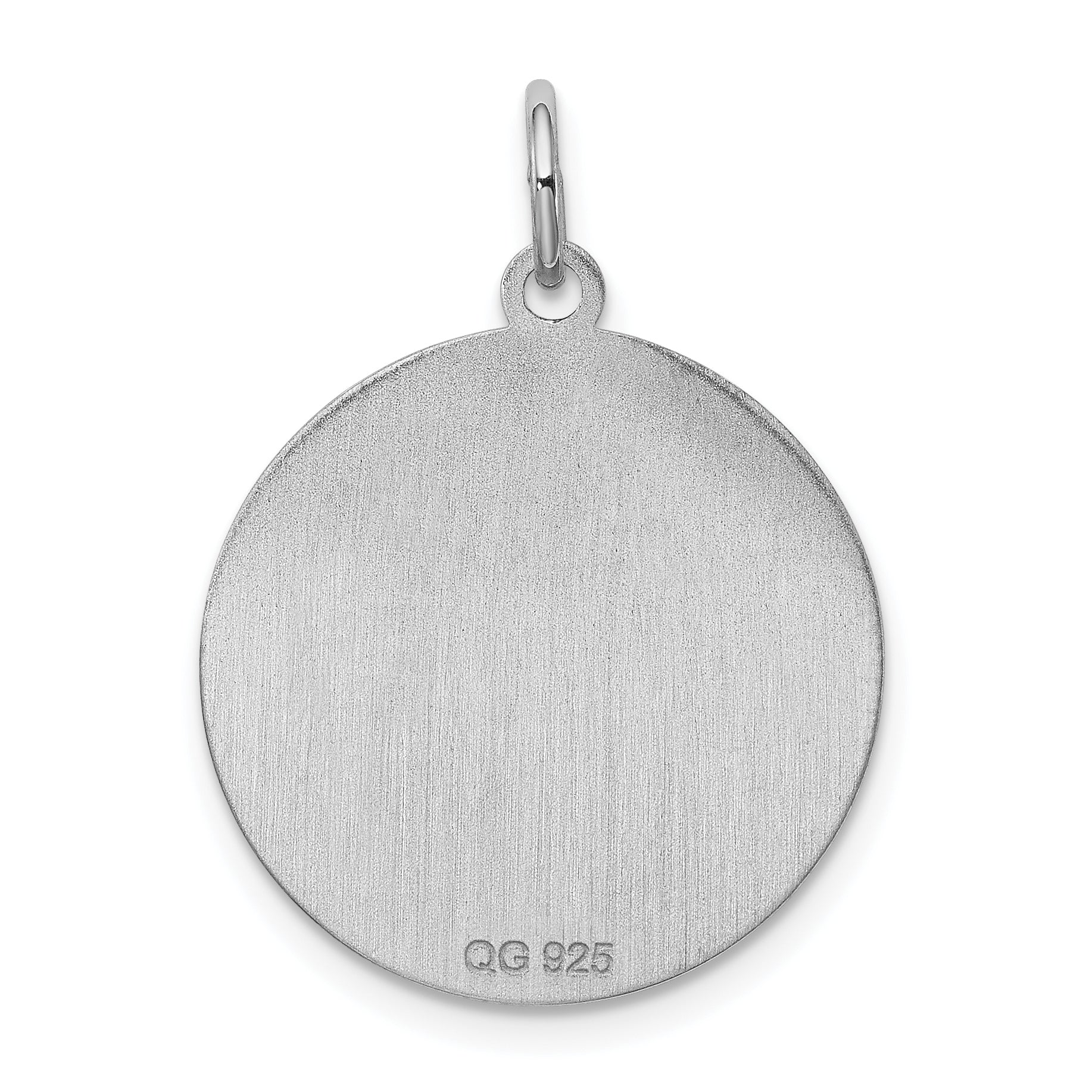 Sterling Silver Rhodium-plated Beagle Disc Charm