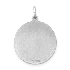 Sterling Silver Rhodium-plated Great Dane Disc Charm