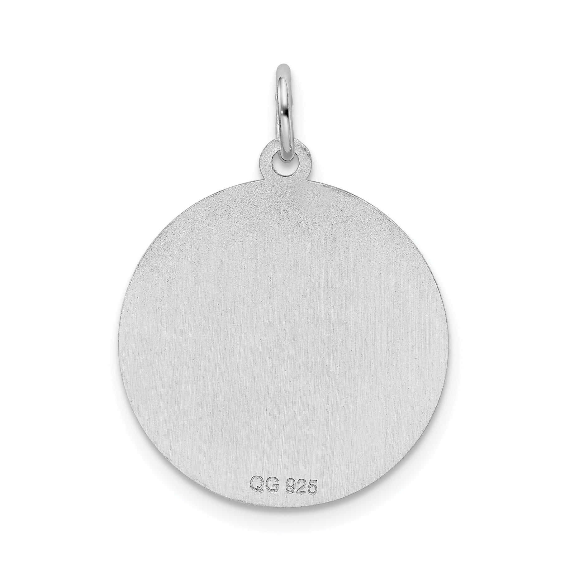 Sterling Silver Rhodium-plated Greyhound Disc Charm