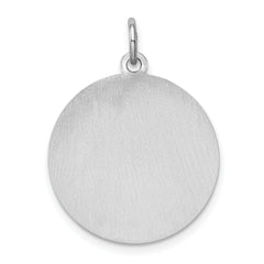 Sterling Silver Rhodium-plated Labrador Retrieve Disc Charm