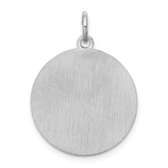 Sterling Silver Rhodium-plated Lhasa Apso Disc Charm