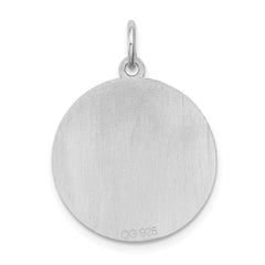 Sterling Silver Rhodium-plated West Highland Terrier Disc Charm