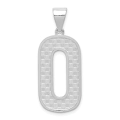 Sterling Silver Rhodium-plated Letter O Initial Pendant