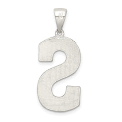 Sophia Jewelers Sterling Silver 925 Rhodium-Plated S Initial Pendant  Large, Casted Design