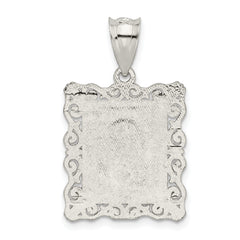 Sterling Silver 925 Diamond-Cut Letter O Pendant with Anti-Tarnish Finish