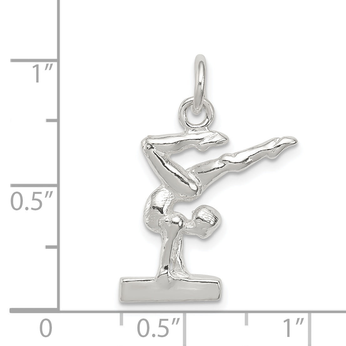 Sterling Silver Gymnast Charm