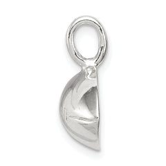 Sterling Silver Football Charm with Polished Finish and Anti-Tarnish Coating