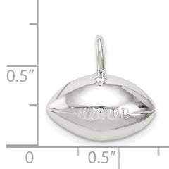 Sterling Silver Football Charm with Polished Finish and Anti-Tarnish Coating