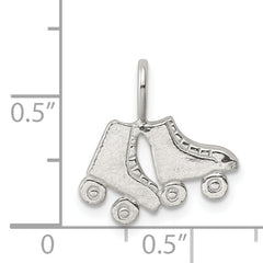 Sterling Silver 925 Roller Skates Charm with Polished Finish and Anti-Tarnish Coating