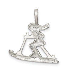 Sterling Silver Skier Pendant