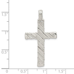 Sterling Silver 925 Latin Cross Charm Polished Finish with Anti-Tarnish Protection