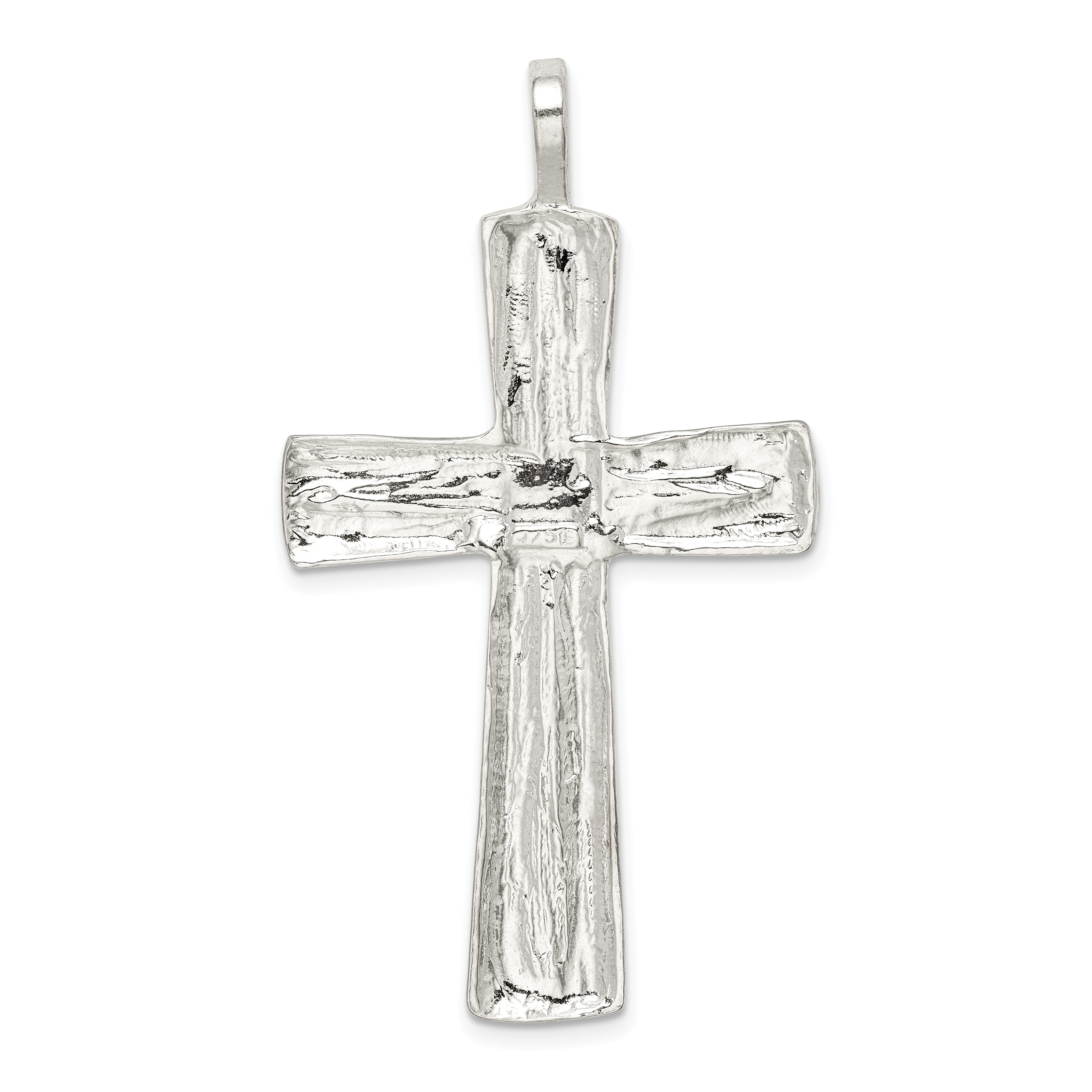 Sterling Silver 925 Cross Pendant with Polished Anti-Tarnish Finish