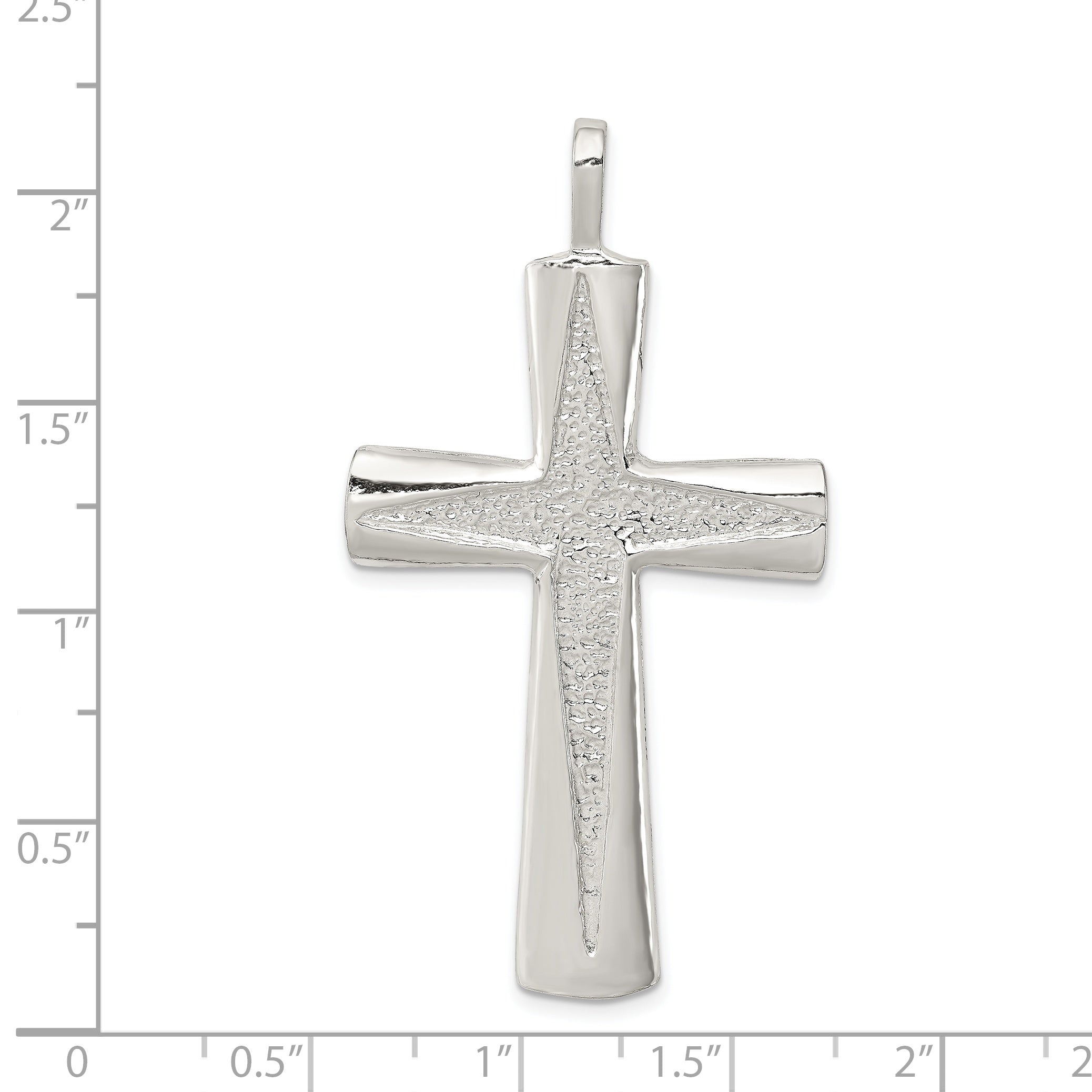 Sterling Silver 925 Cross Pendant with Polished Anti-Tarnish Finish