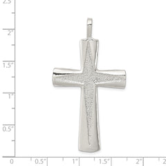 Sterling Silver 925 Cross Pendant with Polished Anti-Tarnish Finish