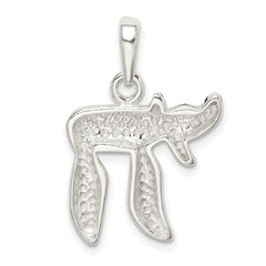 Sterling Silver 925 Chai Pendant with Polished Anti-Tarnish Finish