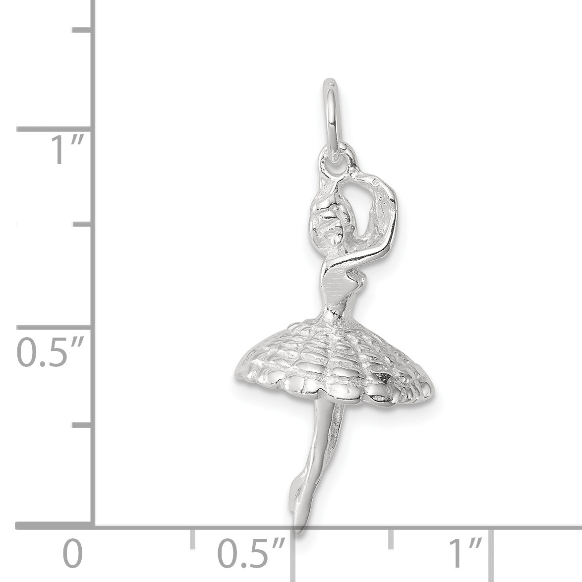 Sterling Silver Ballerina Charm