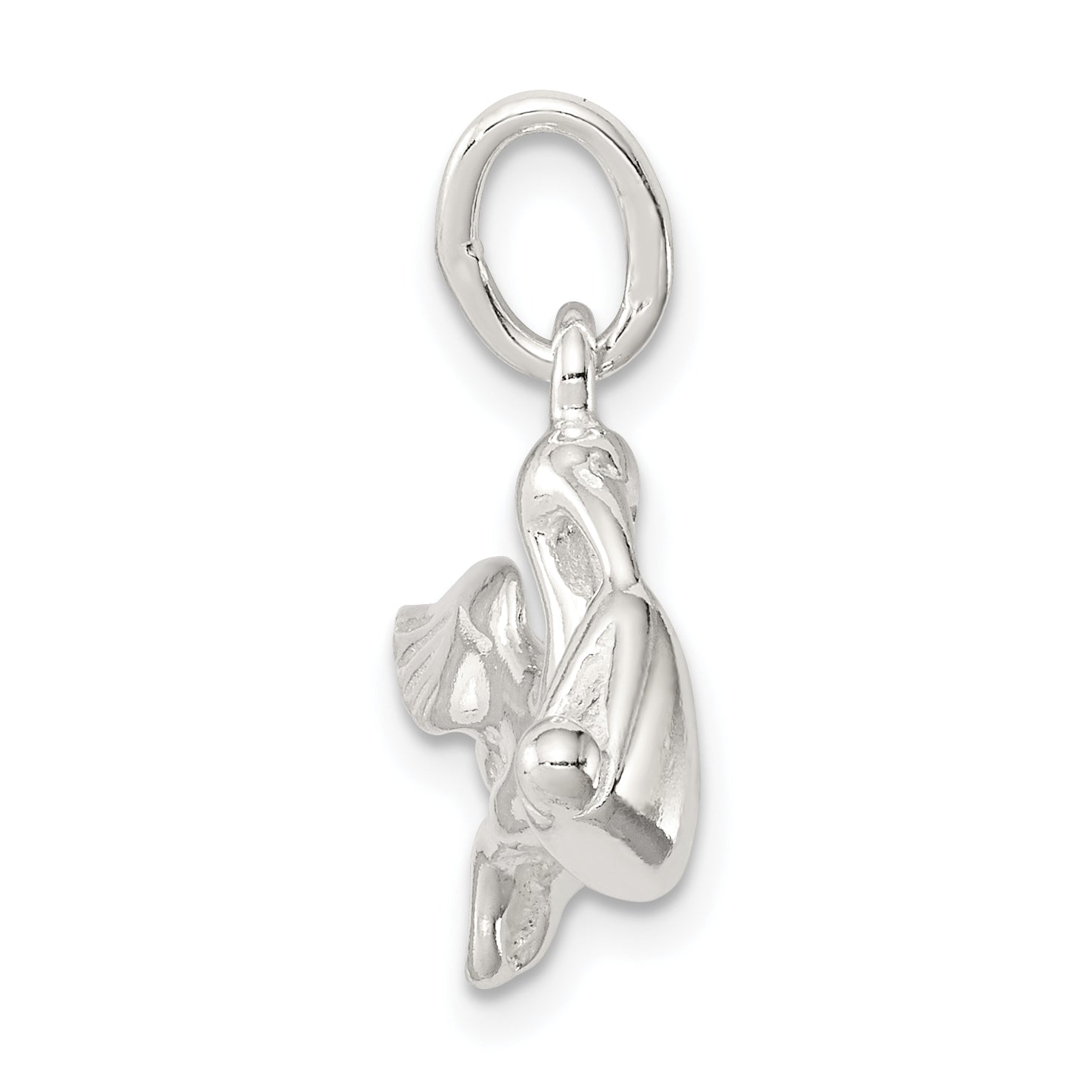 Sterling Silver STORK With  BABY CHARM