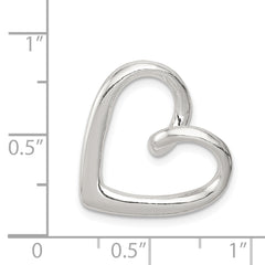 Sterling Silver 925 Heart Pendant with Anti-Tarnish Polished Finish