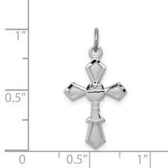 Sterling Silver 925 Rhodium-Plated Chalice Cross Charm  Polished & Solid Design