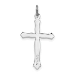 Sterling Silver Rhodium-plated and Vermeil Cross Pendant