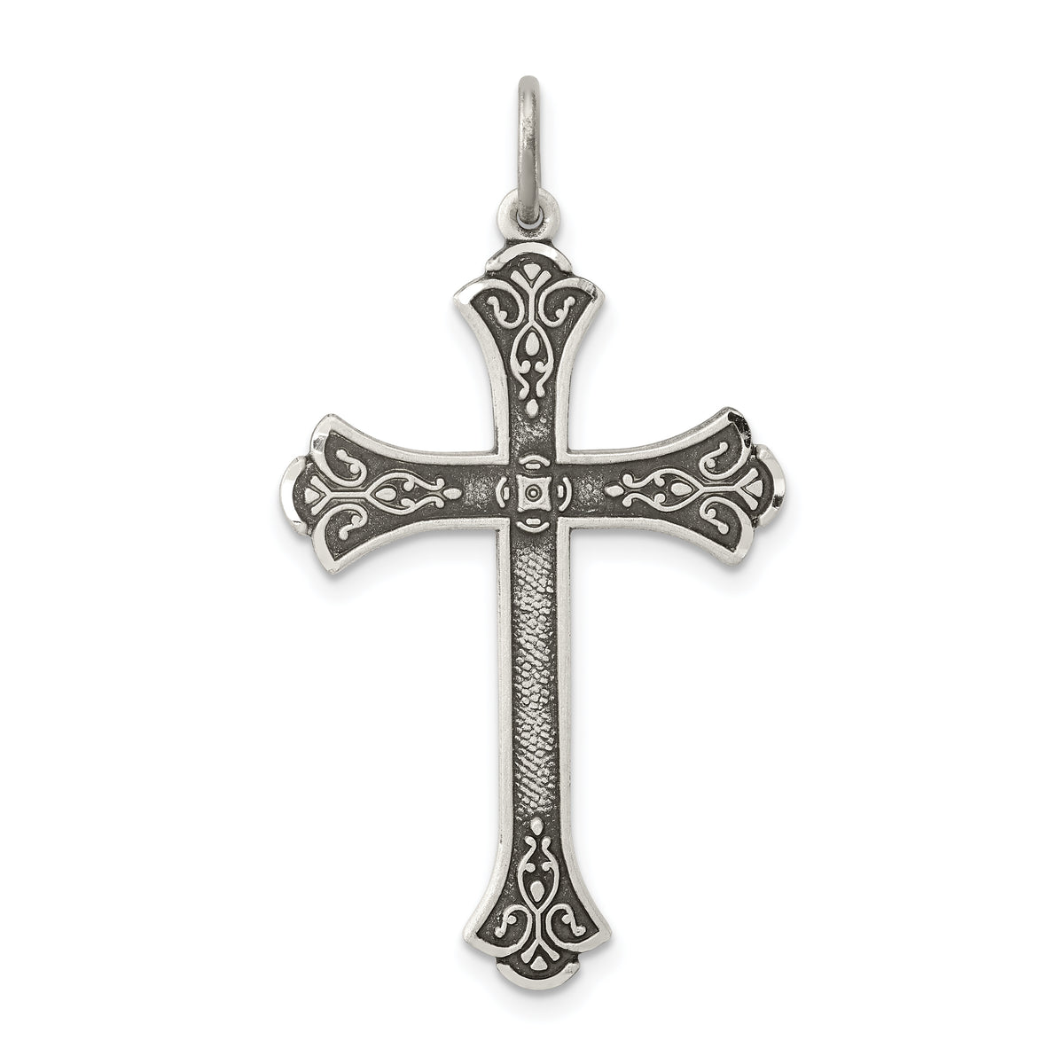 Sterling Silver Antiqued Cross Pendant