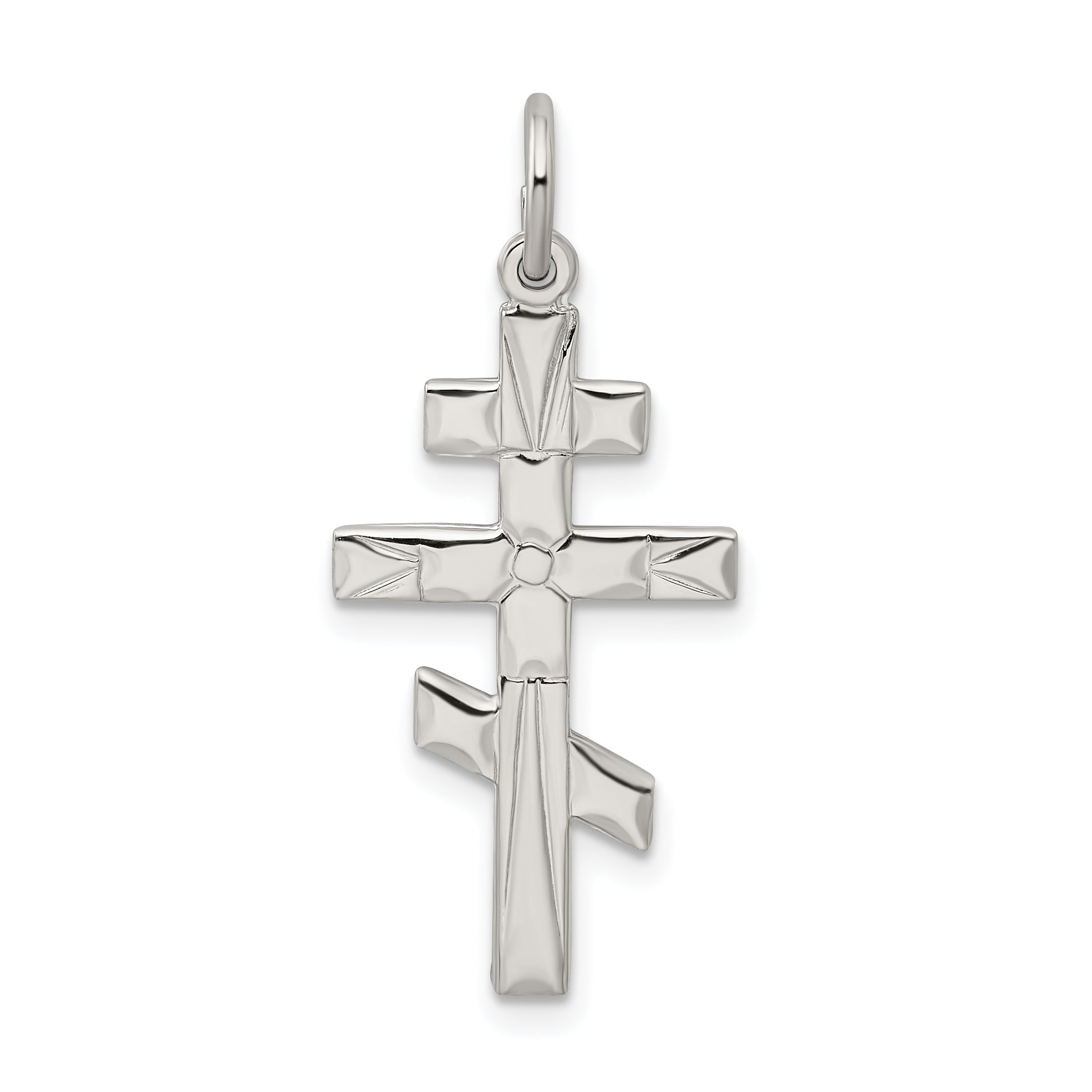 Sterling Silver Eastern Orthodox Cross Charm