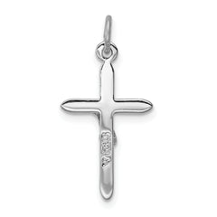 Sterling Silver Rhodium-plated Passion Crucifix Charm